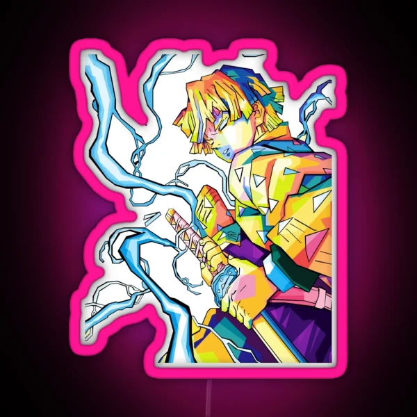 Zenitsu Agatsuma RGB Neon Sign