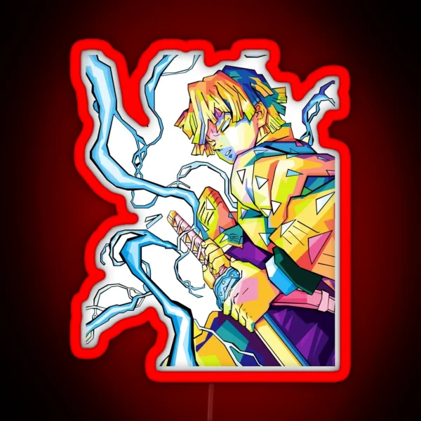 Zenitsu Agatsuma RGB Neon Sign