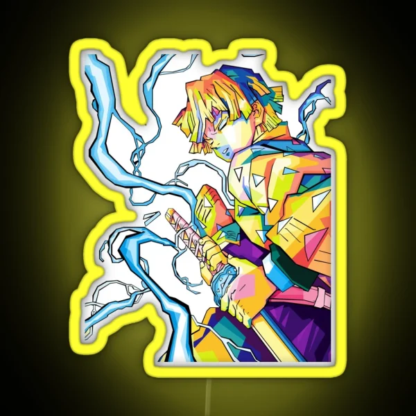 Zenitsu Agatsuma RGB Neon Sign