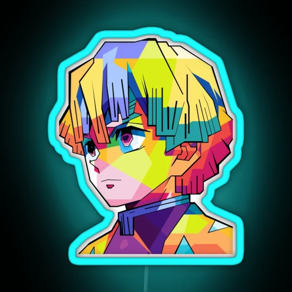 Zenitsu Agatsuma RGB Neon Sign