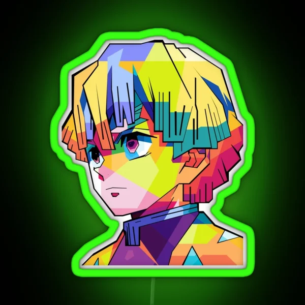 Zenitsu Agatsuma RGB Neon Sign