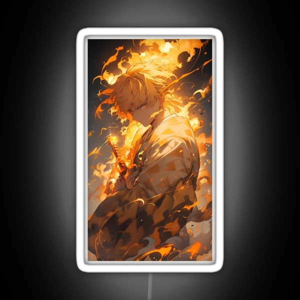 Zenitsu Demon Slayer Anime AI RGB Neon Sign