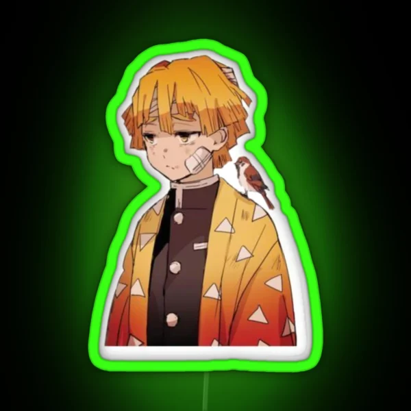 Zenitsu In Action Unleash The Thunder RGB Neon Sign