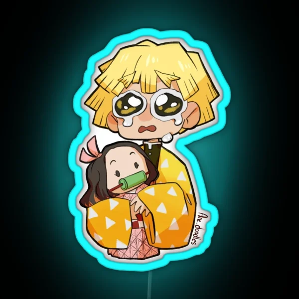Zenitsu Is Crying Again Kimetsu No Yaiba RGB Neon Sign