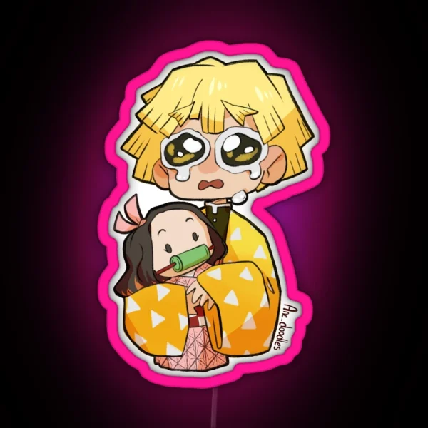 Zenitsu Is Crying Again Kimetsu No Yaiba RGB Neon Sign