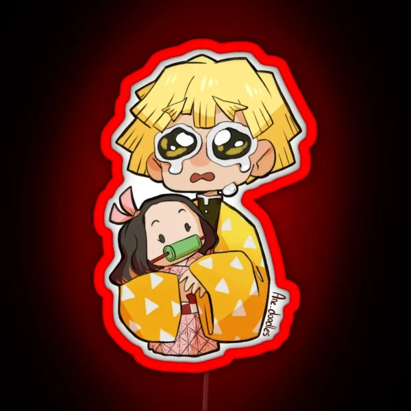 Zenitsu Is Crying Again Kimetsu No Yaiba RGB Neon Sign