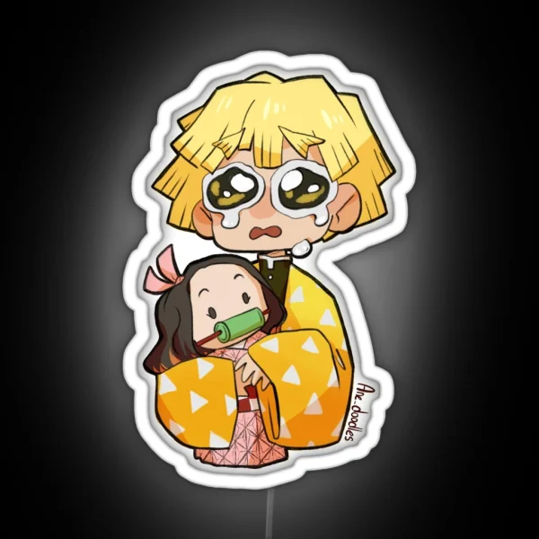Zenitsu Is Crying Again Kimetsu No Yaiba RGB Neon Sign