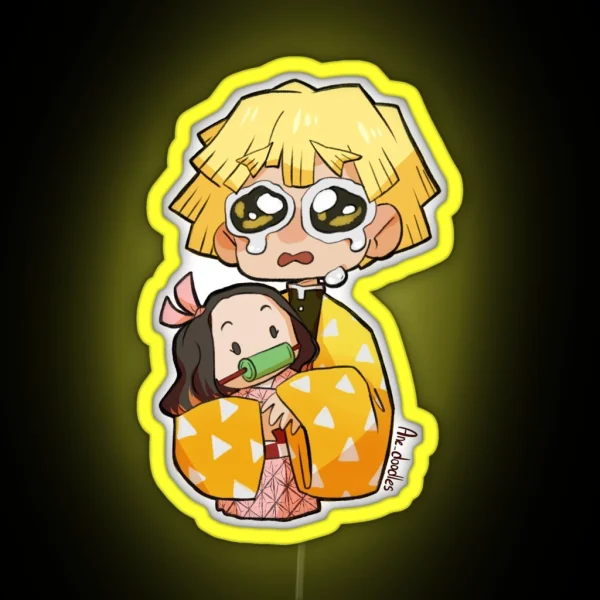 Zenitsu Is Crying Again Kimetsu No Yaiba RGB Neon Sign