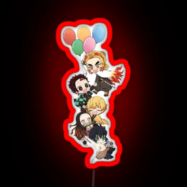 Zenitsu Tanjiro Nezuko Kamado Demon Slayer RGB Neon Sign