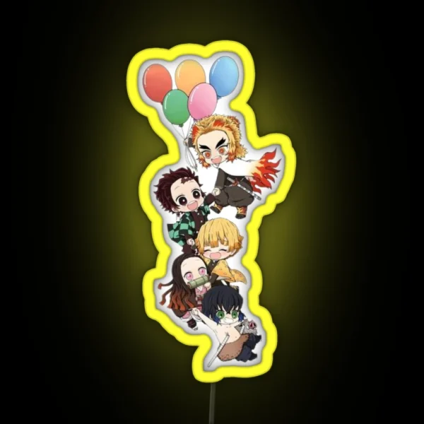 Zenitsu Tanjiro Nezuko Kamado Demon Slayer RGB Neon Sign