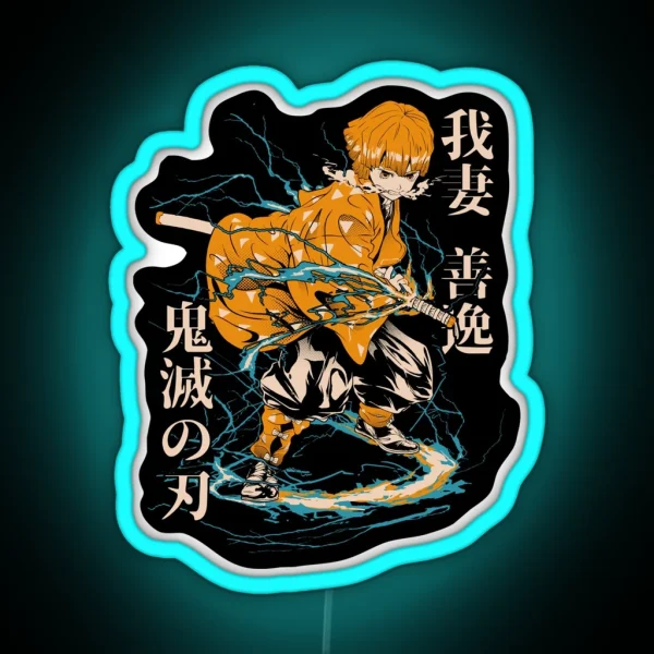 ZENITSU THUNDER BREATHING RGB Neon Sign