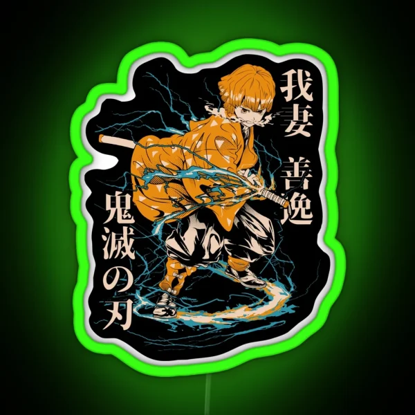 ZENITSU THUNDER BREATHING RGB Neon Sign