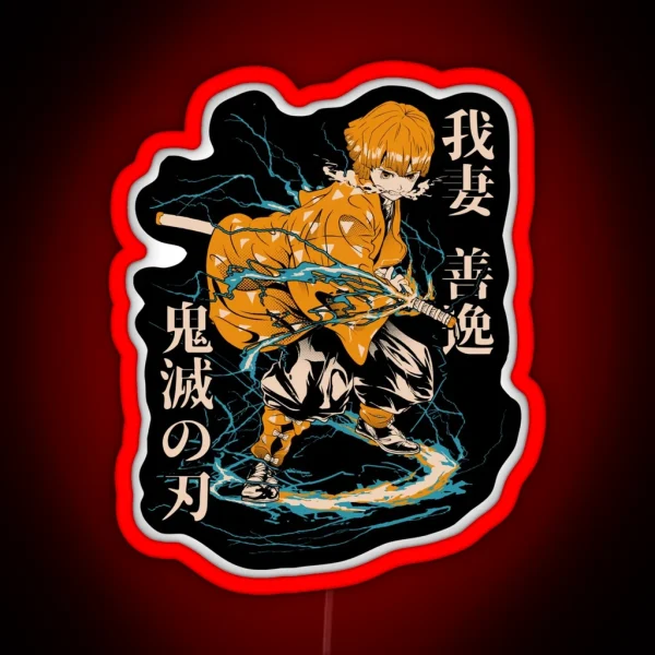ZENITSU THUNDER BREATHING RGB Neon Sign