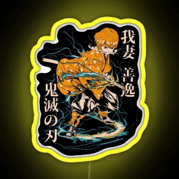 ZENITSU THUNDER BREATHING RGB Neon Sign