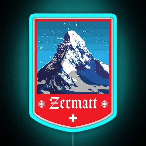 Zermatt Matterhorn RGB Neon Sign