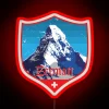 Neon lights of Zermatt, Switzerland at night