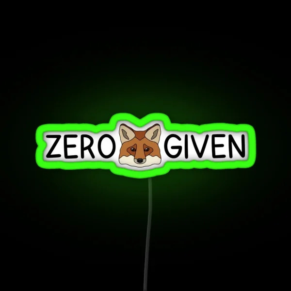ZERO FOX GIVEN Red Fox RGB Neon Sign