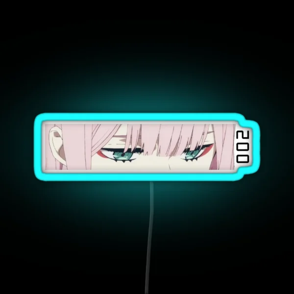 Zero Two Darling In The Franxx Those Eyes Manga RGB Neon Sign