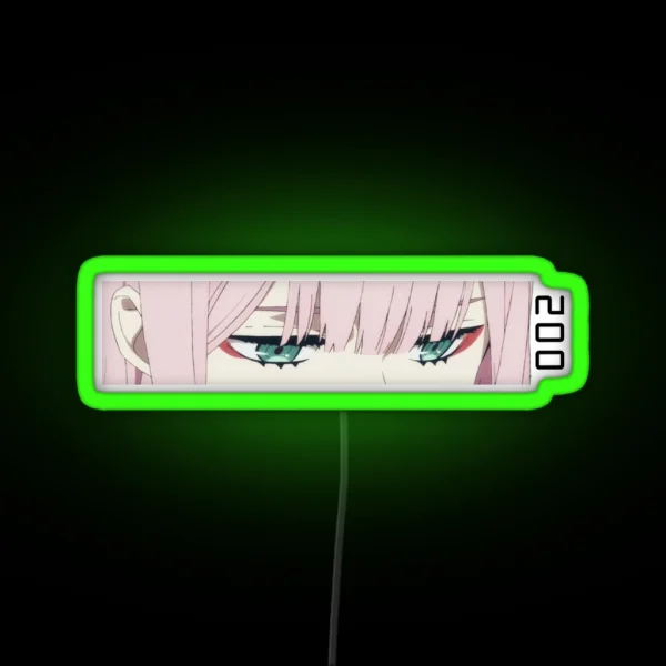 Zero Two Darling In The Franxx Those Eyes Manga RGB Neon Sign