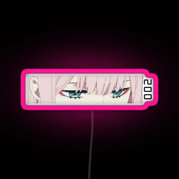 Zero Two Darling In The Franxx Those Eyes Manga RGB Neon Sign