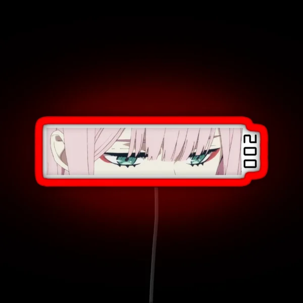 Zero Two Darling In The Franxx Those Eyes Manga RGB Neon Sign