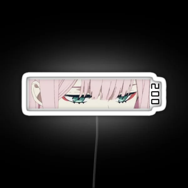 Zero Two Darling In The Franxx Those Eyes Manga RGB Neon Sign