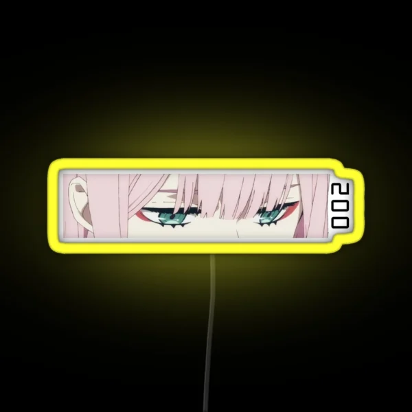 Zero Two Darling In The Franxx Those Eyes Manga RGB Neon Sign