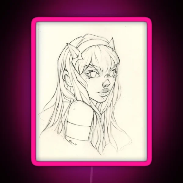 Zero Two Fan RGB Neon Sign