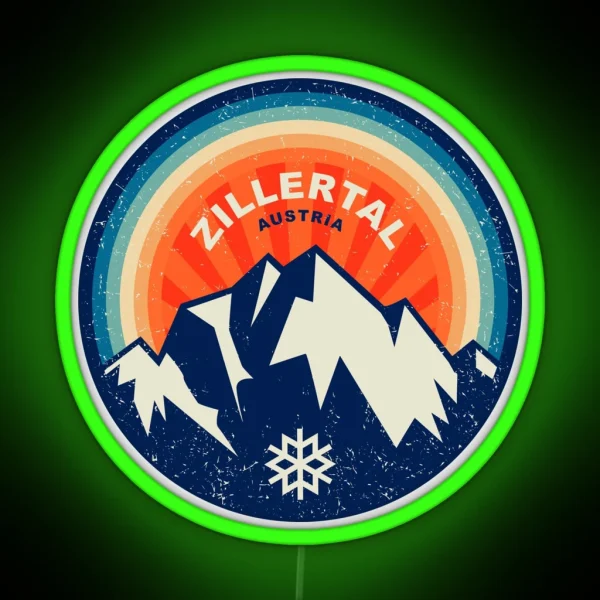 Zillertal Austria RGB Neon Sign