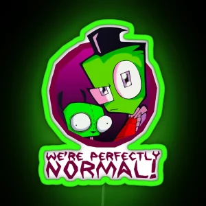 Zim And Gir Perfectly Normal RGB Neon Sign