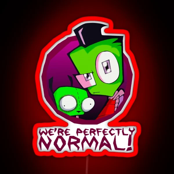 Zim And Gir Perfectly Normal RGB Neon Sign