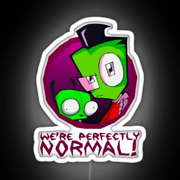 Zim And Gir Perfectly Normal RGB Neon Sign