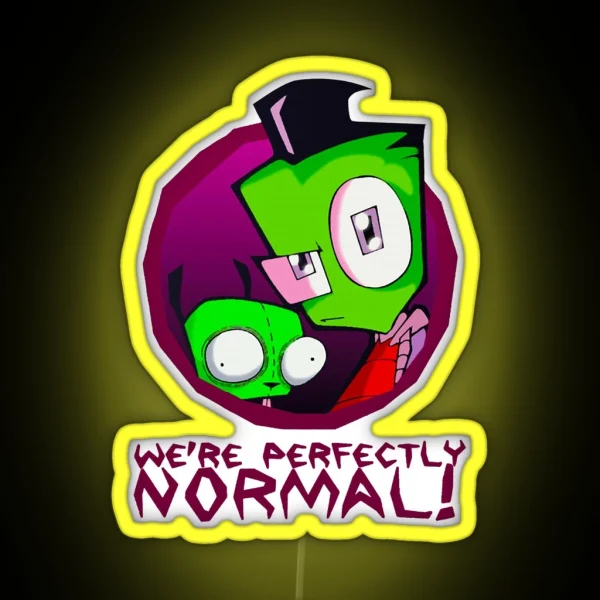 Zim And Gir Perfectly Normal RGB Neon Sign