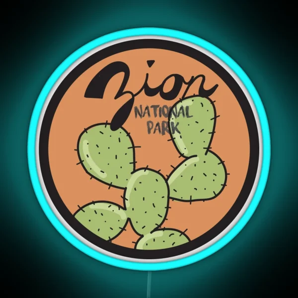 Zion National Park RGB Neon Sign