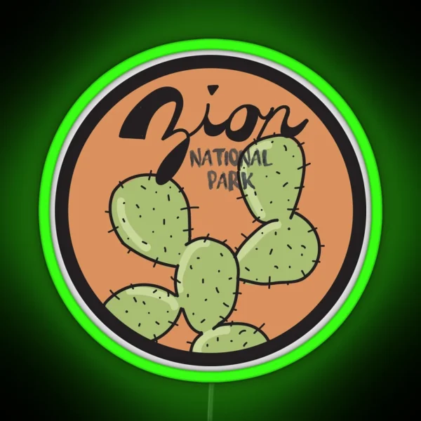 Zion National Park RGB Neon Sign