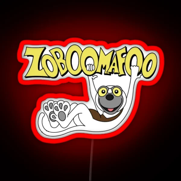 Zoboomafoo Retro Logo Led RGB Neon Sign