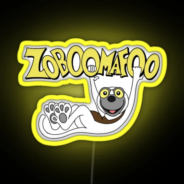 Zoboomafoo Retro Logo Led RGB Neon Sign