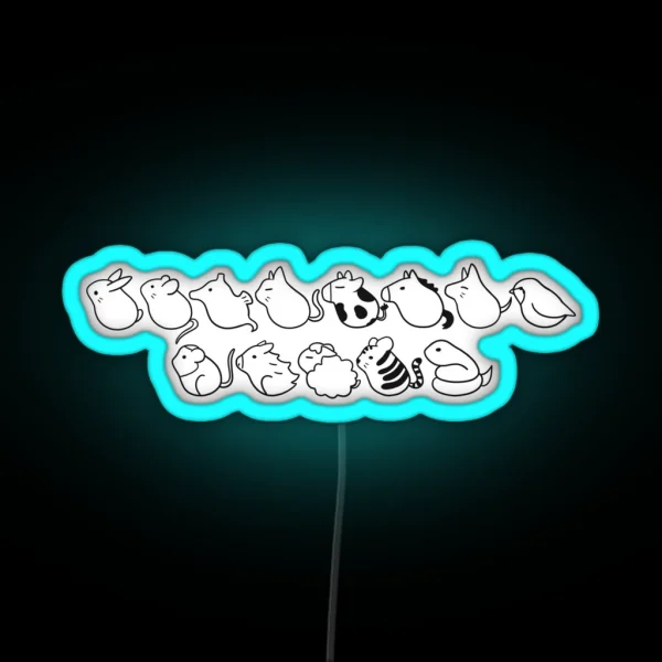 Zodiac Figures RGB Neon Sign