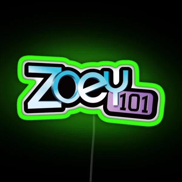 Zoey Tv Show Cartoon 101 Merch Vintage RGB Neon Sign