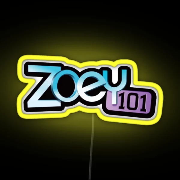 Zoey Tv Show Cartoon 101 Merch Vintage RGB Neon Sign