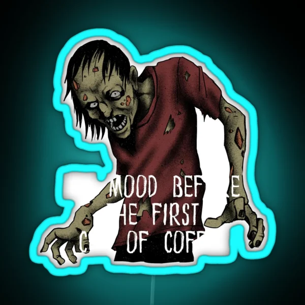 Zombie Coffee RGB Neon Sign