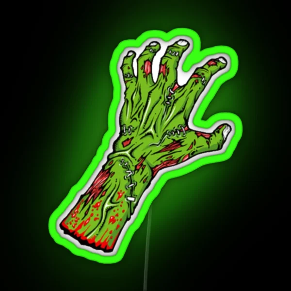 Zombie Hand RGB Neon Sign