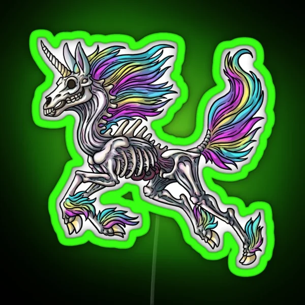 Zombie Unicorn RGB Neon Sign