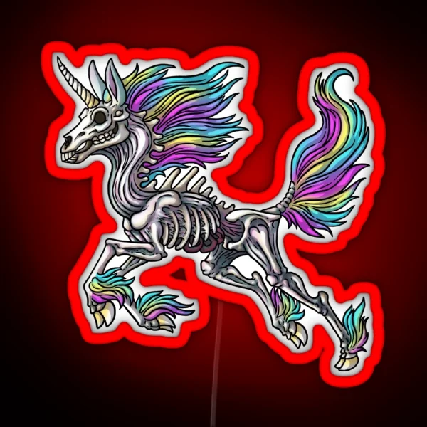 Zombie Unicorn RGB Neon Sign