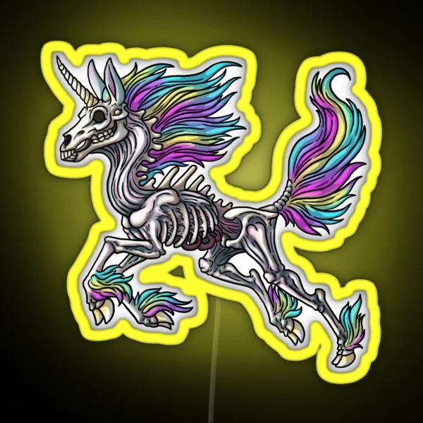 Zombie Unicorn RGB Neon Sign