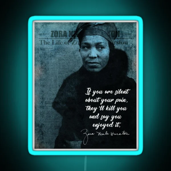 Zora Neale Hurston RGB Neon Sign