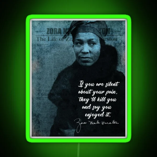 Zora Neale Hurston RGB Neon Sign