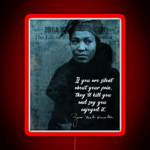 Zora Neale Hurston RGB Neon Sign