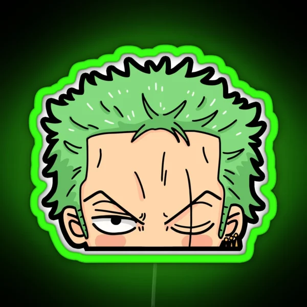 Zoro Chibi Peeker RGB Neon Sign