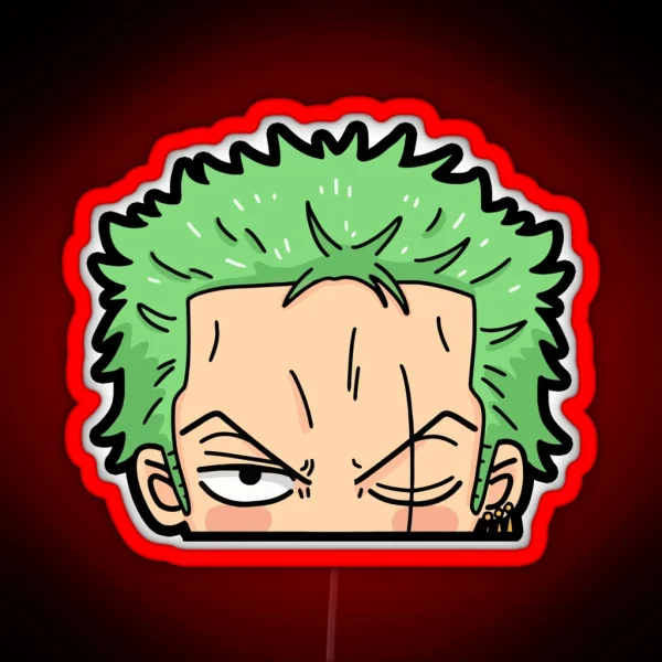 Zoro Chibi Peeker RGB Neon Sign